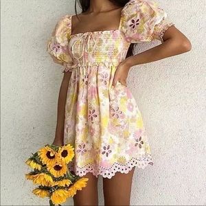 Floral embroidered dress